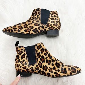 J. Crew Leopard Animal Print Ankle Booties